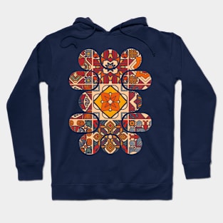 Abstract organic shape with moroccan tile pattern Hoodie